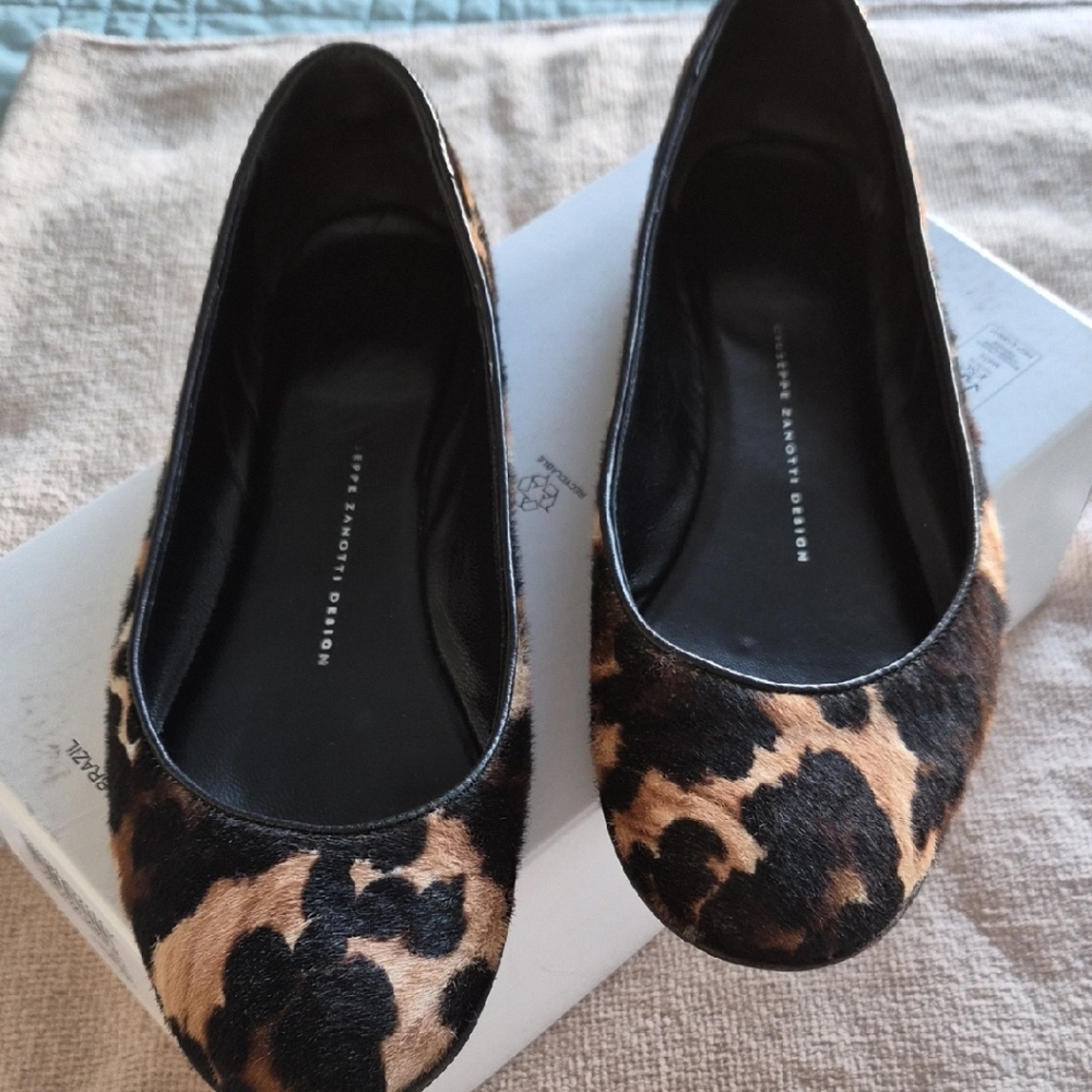 Giuseppe Zanotti Leopard Print Flats